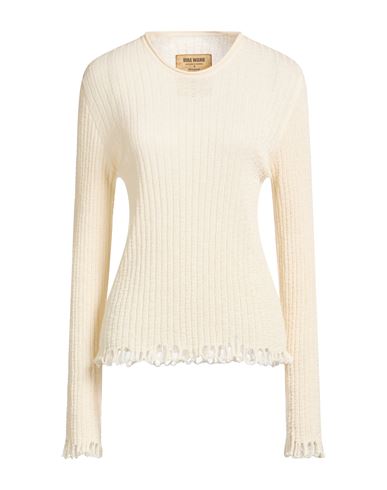 Woman Sweater Off white Size L Cotton, Silk