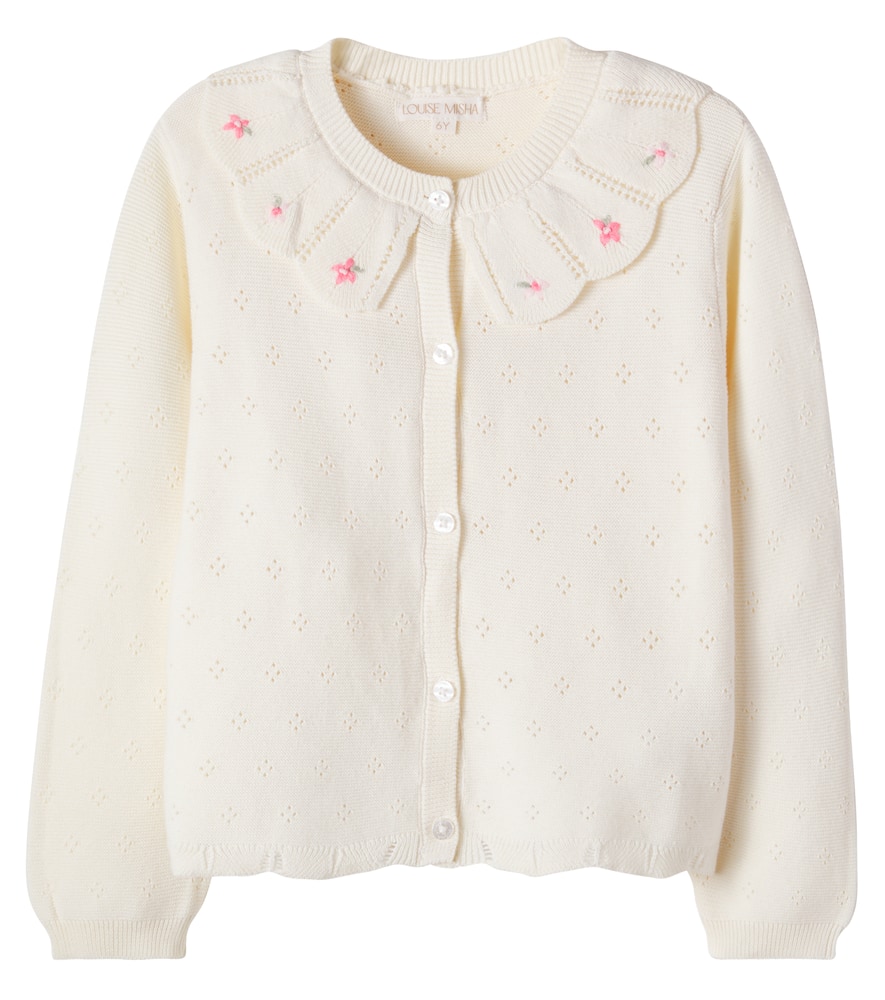 Mynalette embroidered cotton cardigan