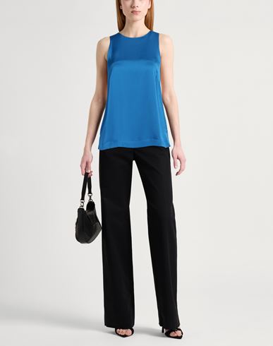 Woman Top Bright blue Size 6 Viscose