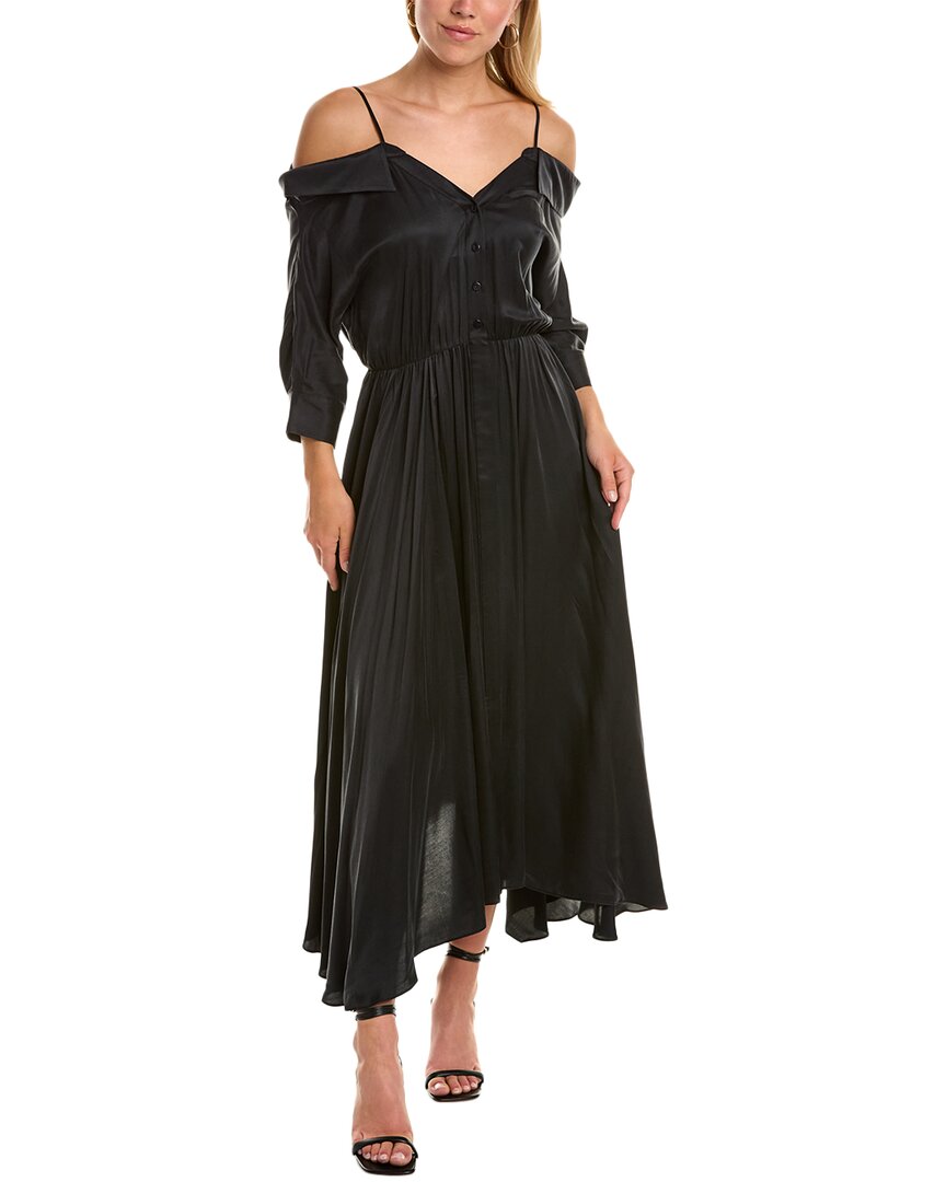 Kiari Silk-Blend Shirtdress