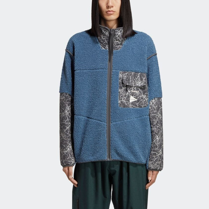 Terrex x And Wander Fleece Jacket 'Wonder Steel'