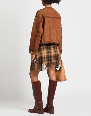 Woman Jacket Brown Size 2 Lambskin