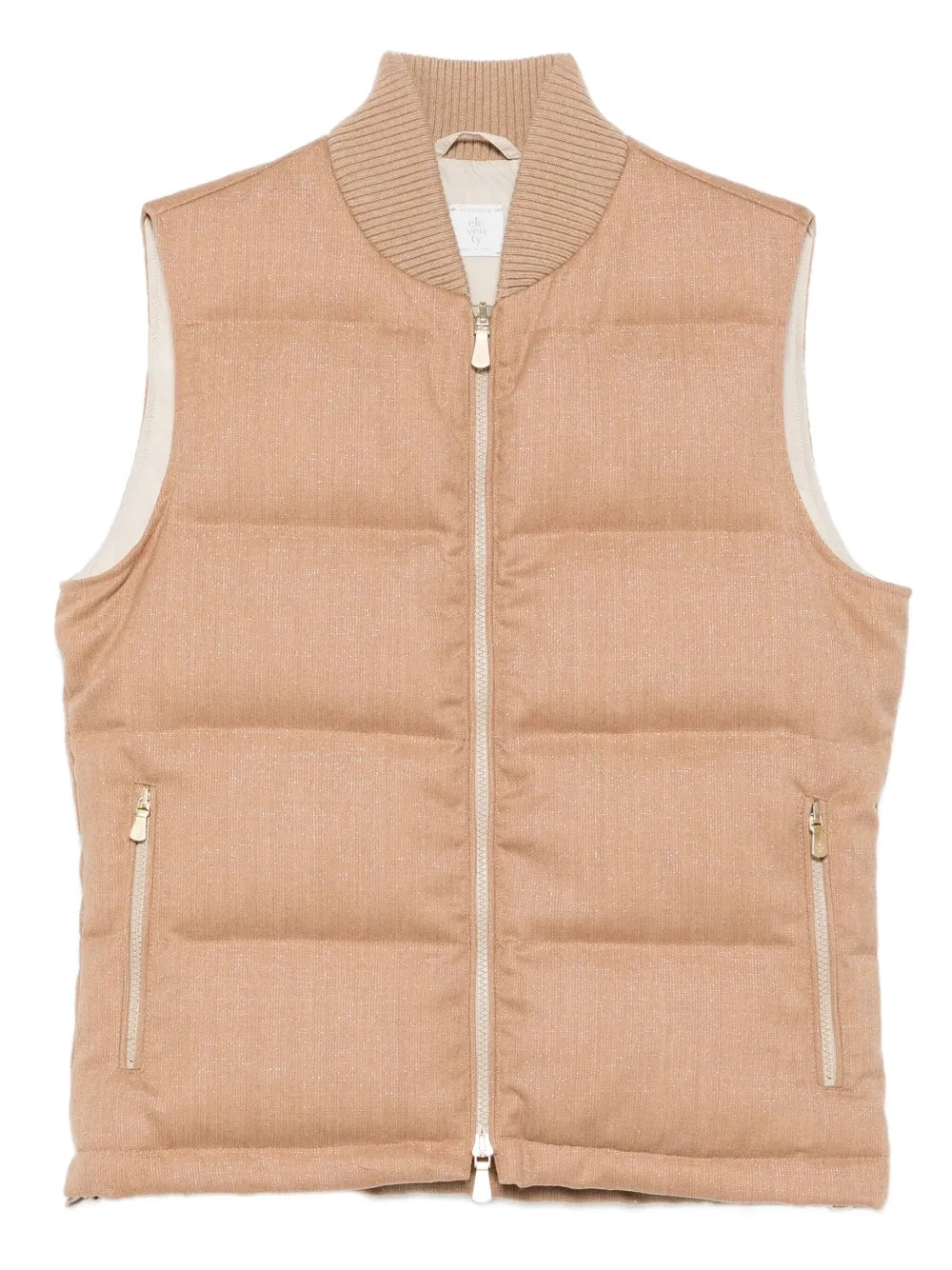 Quilted Wool Vest — Beige