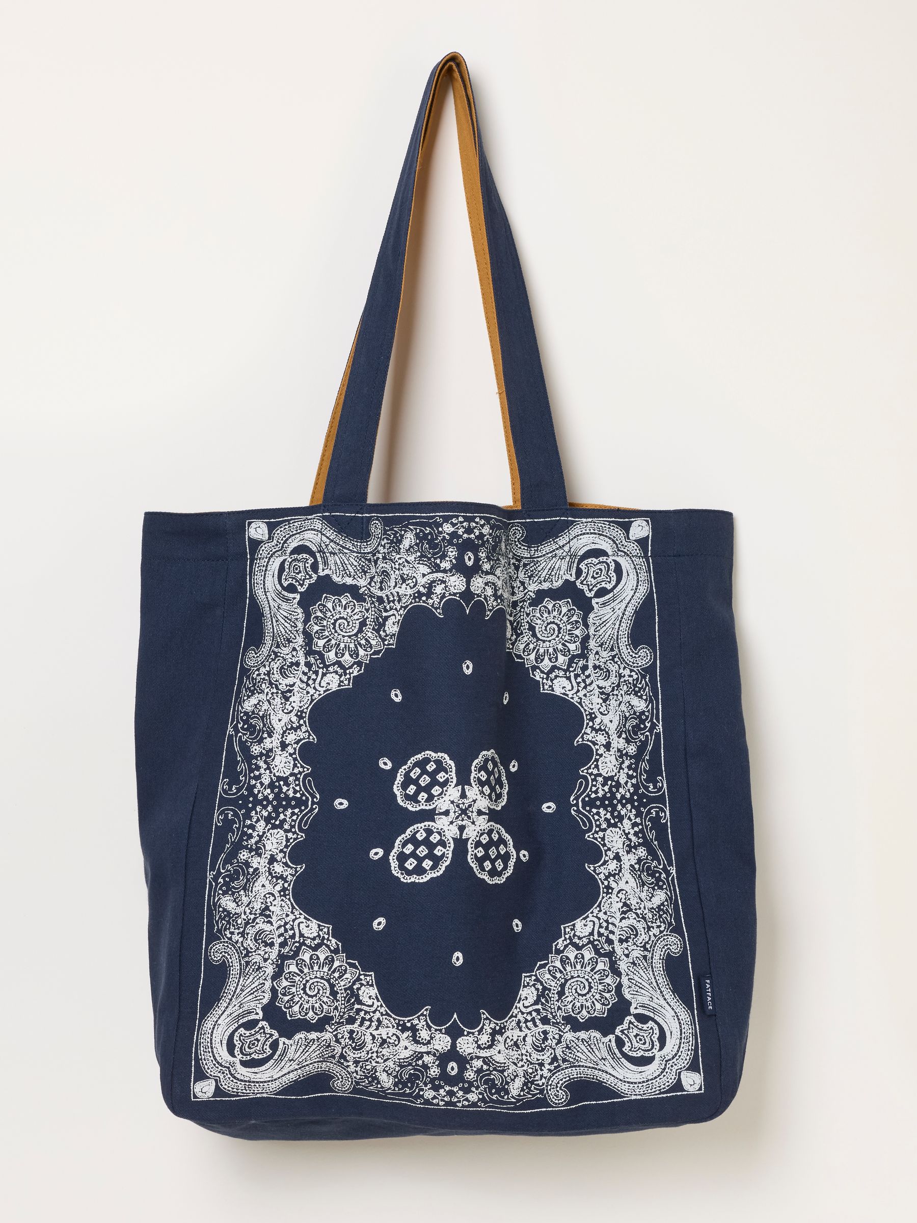 FatFace Bandana Reversible Tote Bag in Navy