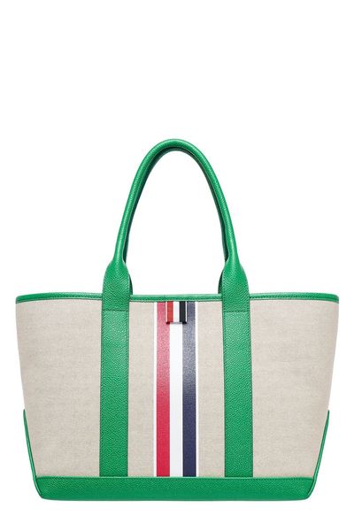 Thom Browne Rwb Stripe Small Tool Tote Bag