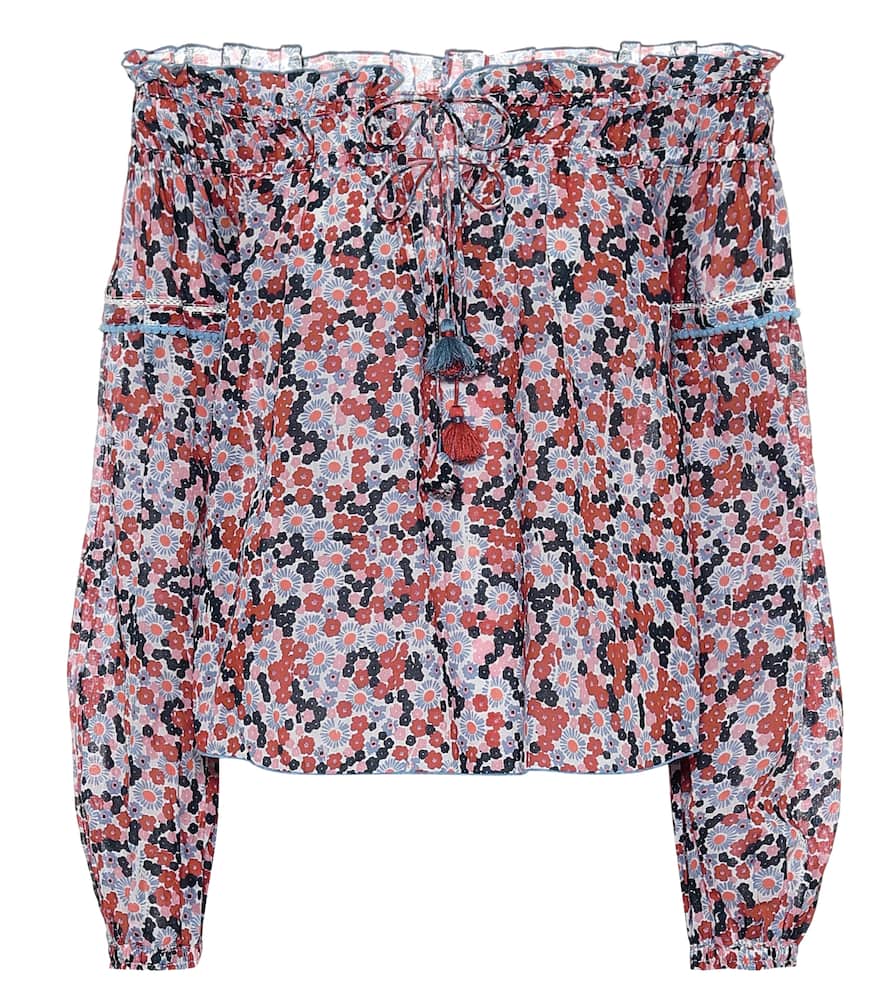 Clara floral cotton blouse