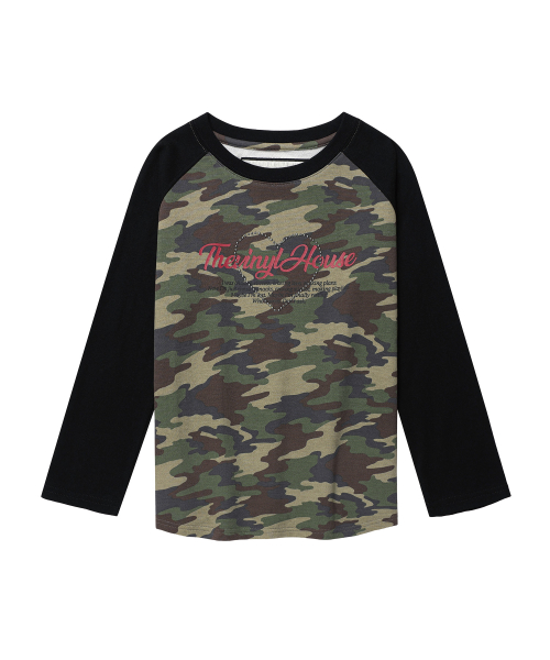 LOVE RAGLAN LS TEE CAMO