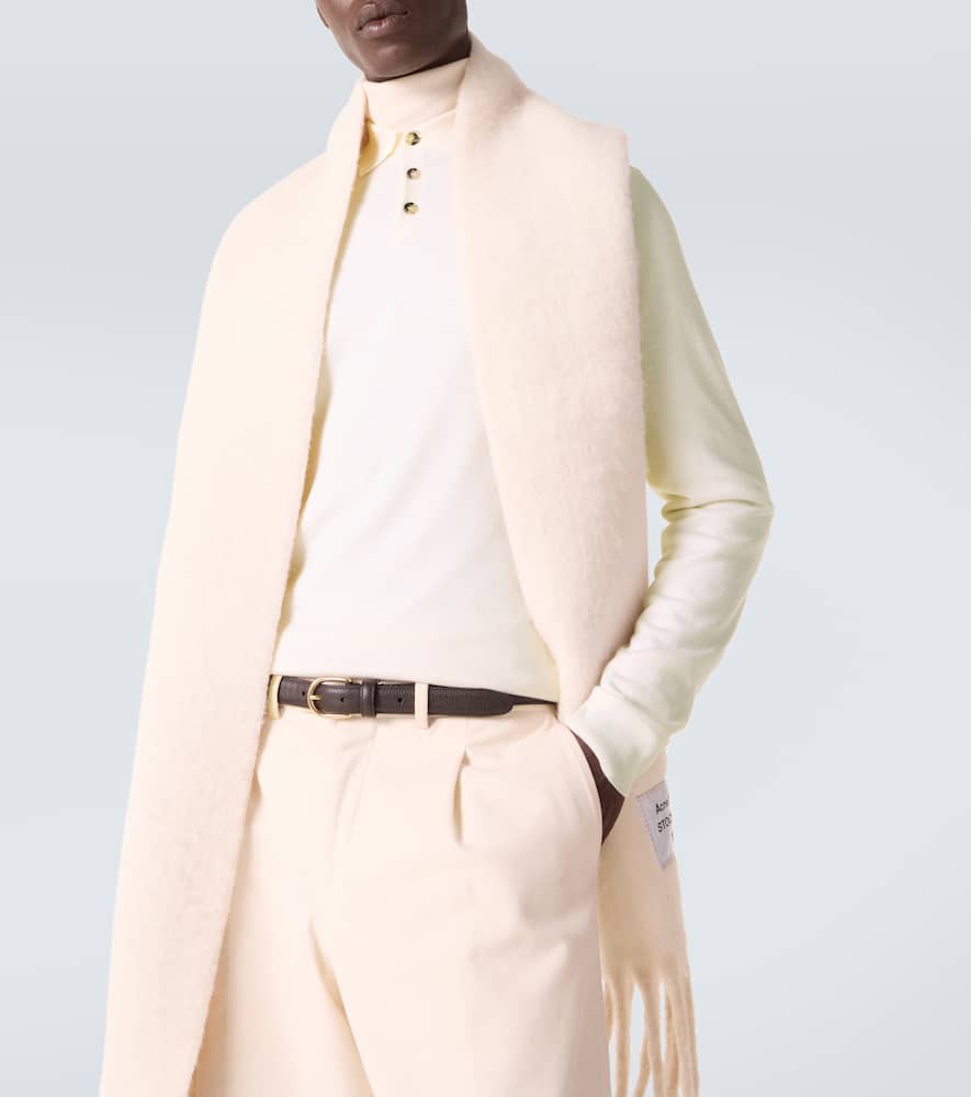 Virgin wool polo sweater