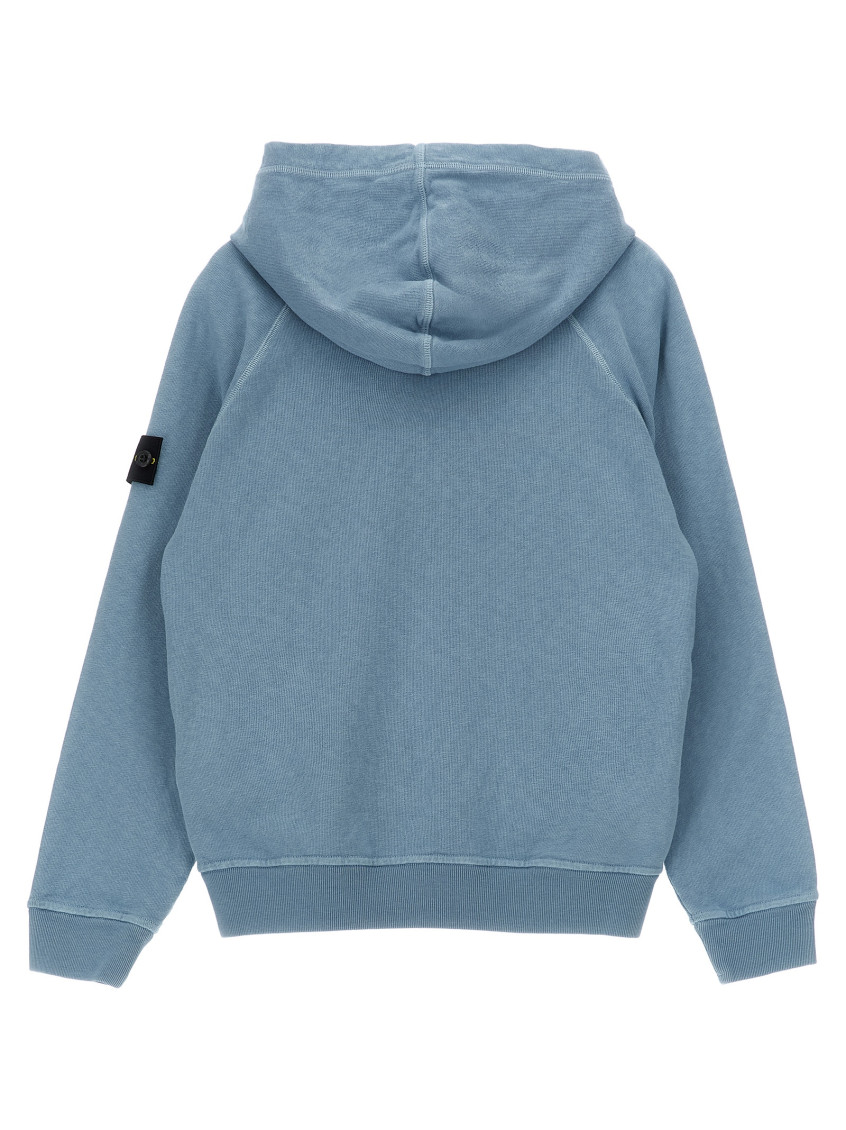 Boys Light Blue Solid Hoodie