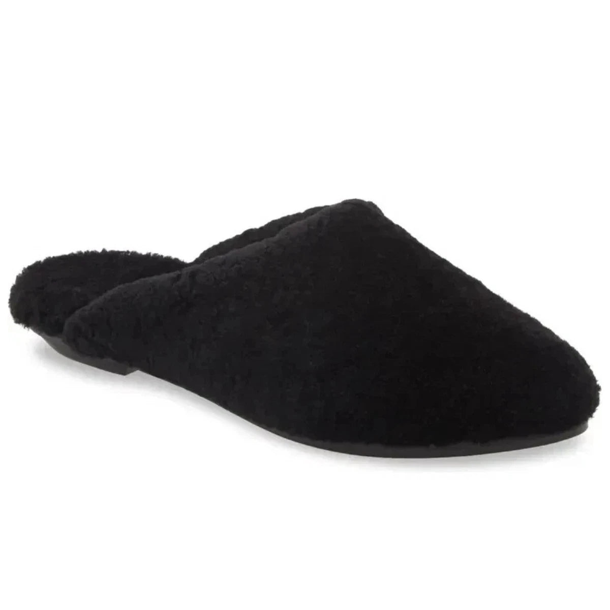 Blog3 Slippers Women'sBlack Almond Toe Slip On Mule JOBB2267
