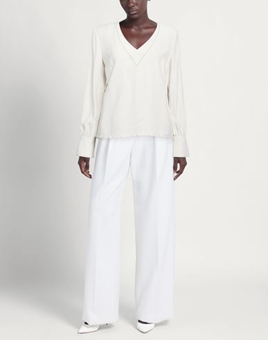 Woman Top Light grey Size 6 Viscose, Polyester