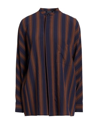 Woman Shirt Navy Size L Viscose, Polyamide