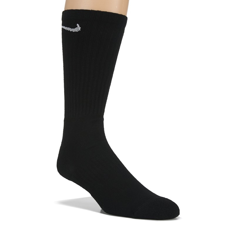 Men's 3 Pack X-Large Everyday Cushion Crew Socks (Black)