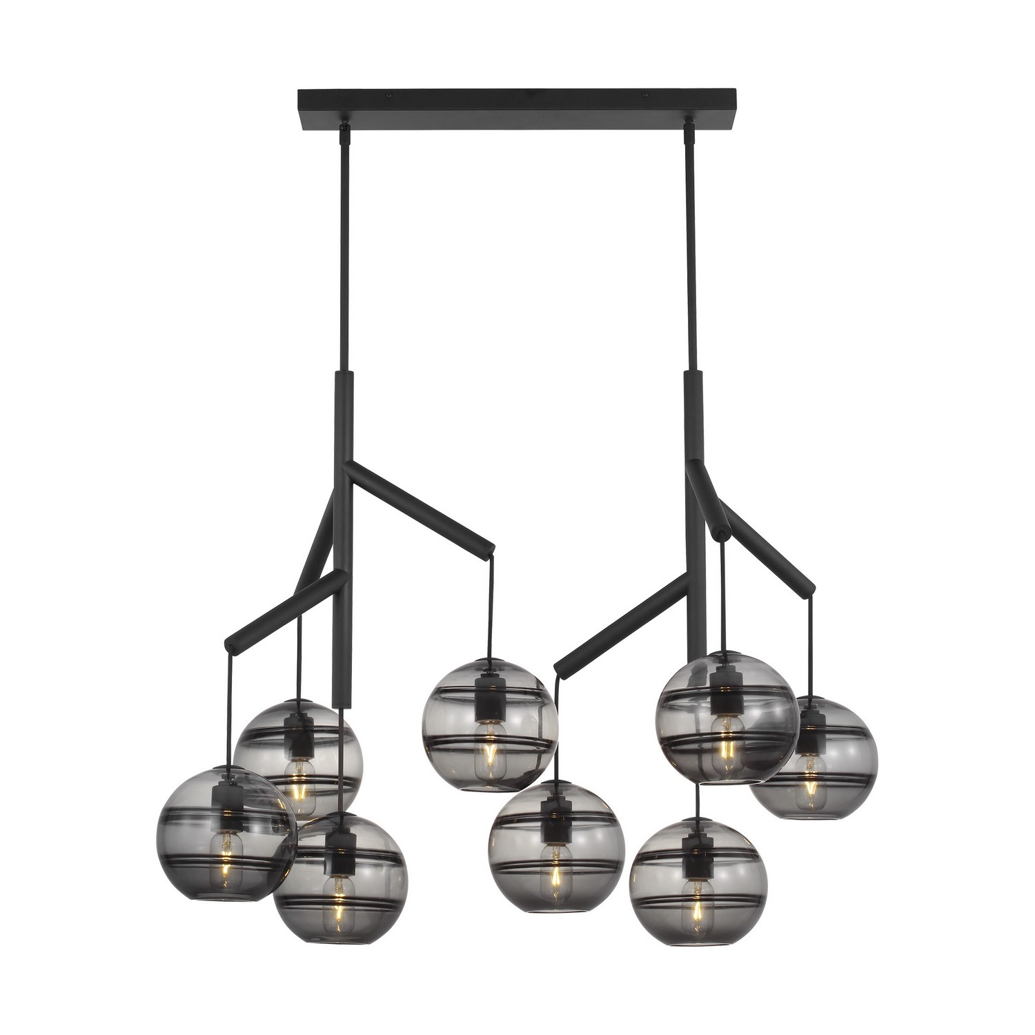 Nightshade Black Eight Light Chandelier from the Sedona Collection