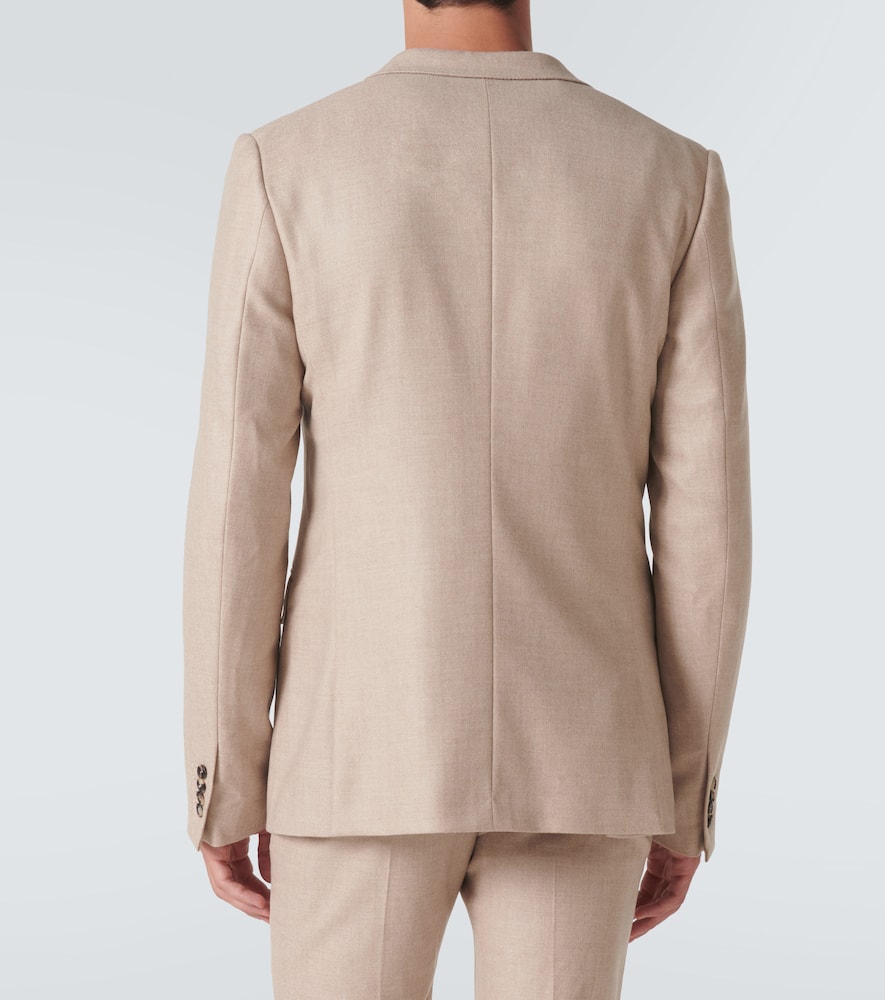 Irving wool and cashmere flannel suit jacket