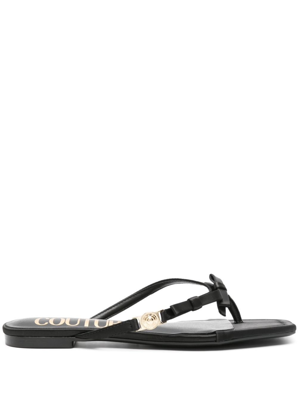 Millie bow-detail slides - Black
