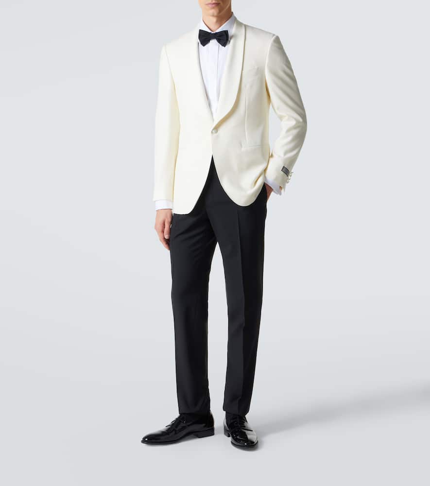 Wool and mohair suit pants