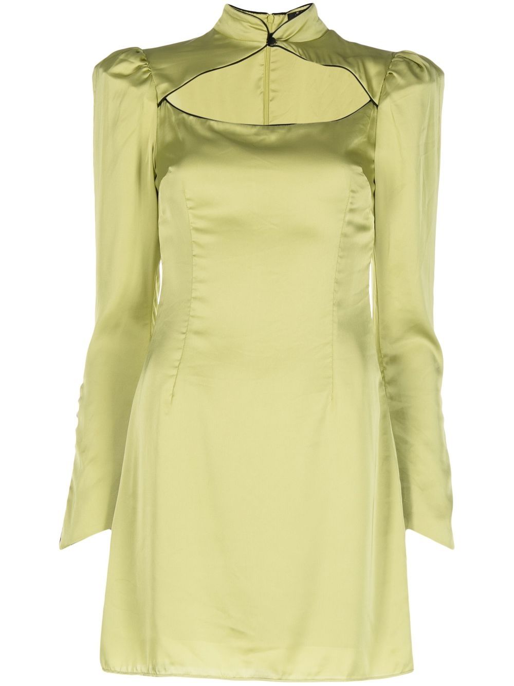 Vinyl cut-out mini dress - Green