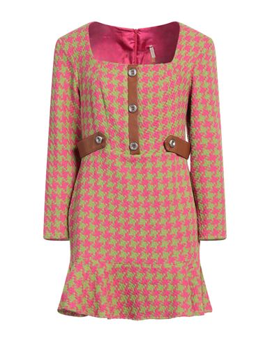 Woman Mini dress Magenta Size M Cotton, Polyester, Elastane