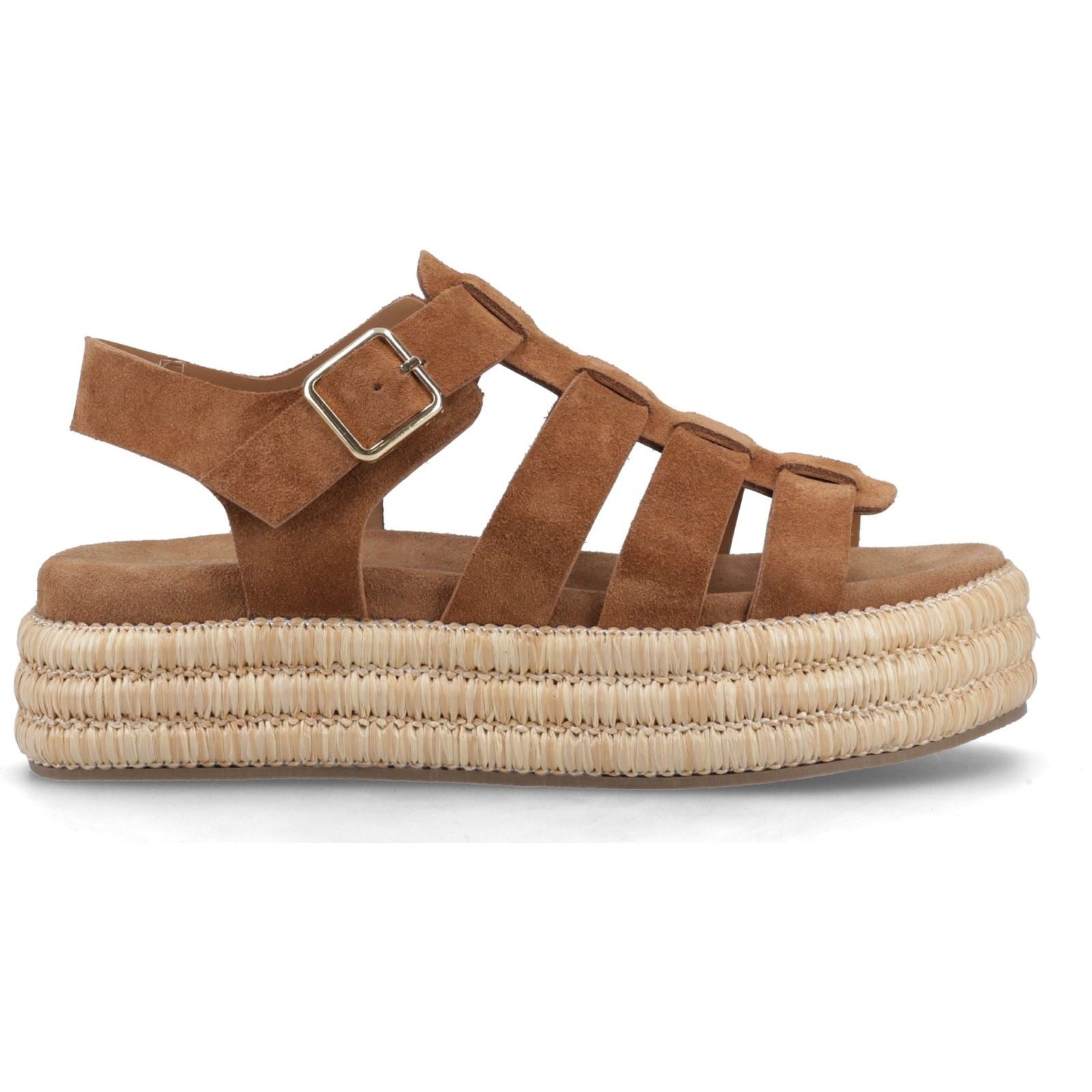 Hush Puppies Rosetta Gladiator Leather Women's Tan Sanda
