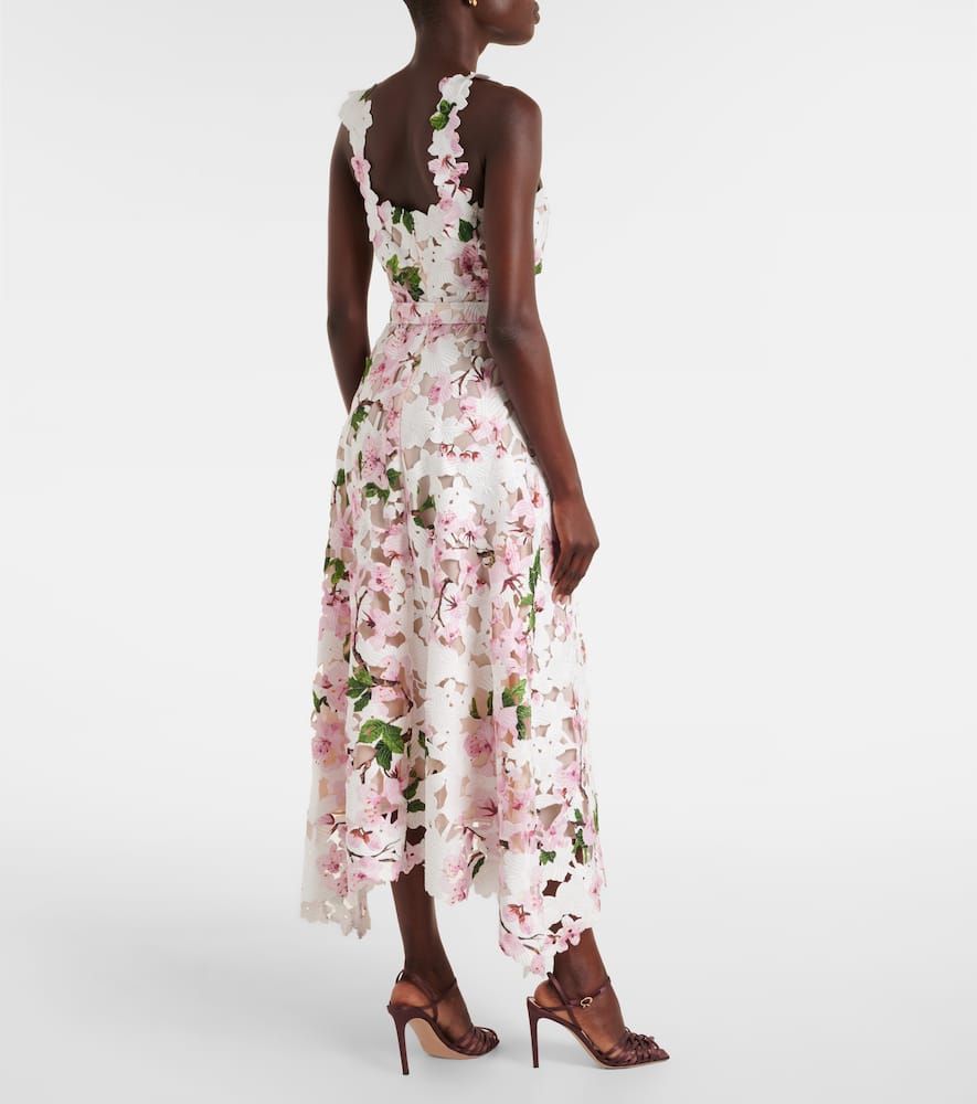 Floral lace cocktail dress