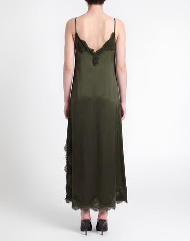 Woman Midi dress Military green Size 6 Viscose, Elastane