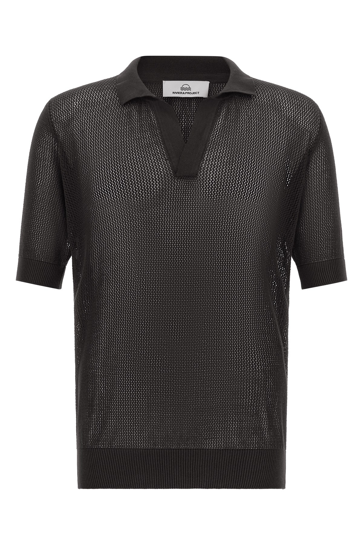 Openwork Cotton Polo Shirt