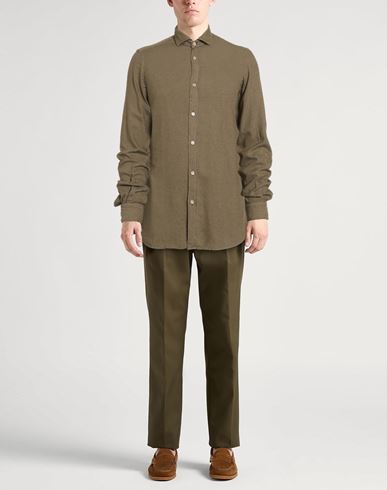 Man Shirt Khaki Size 15 ½ Viscose, Cotton