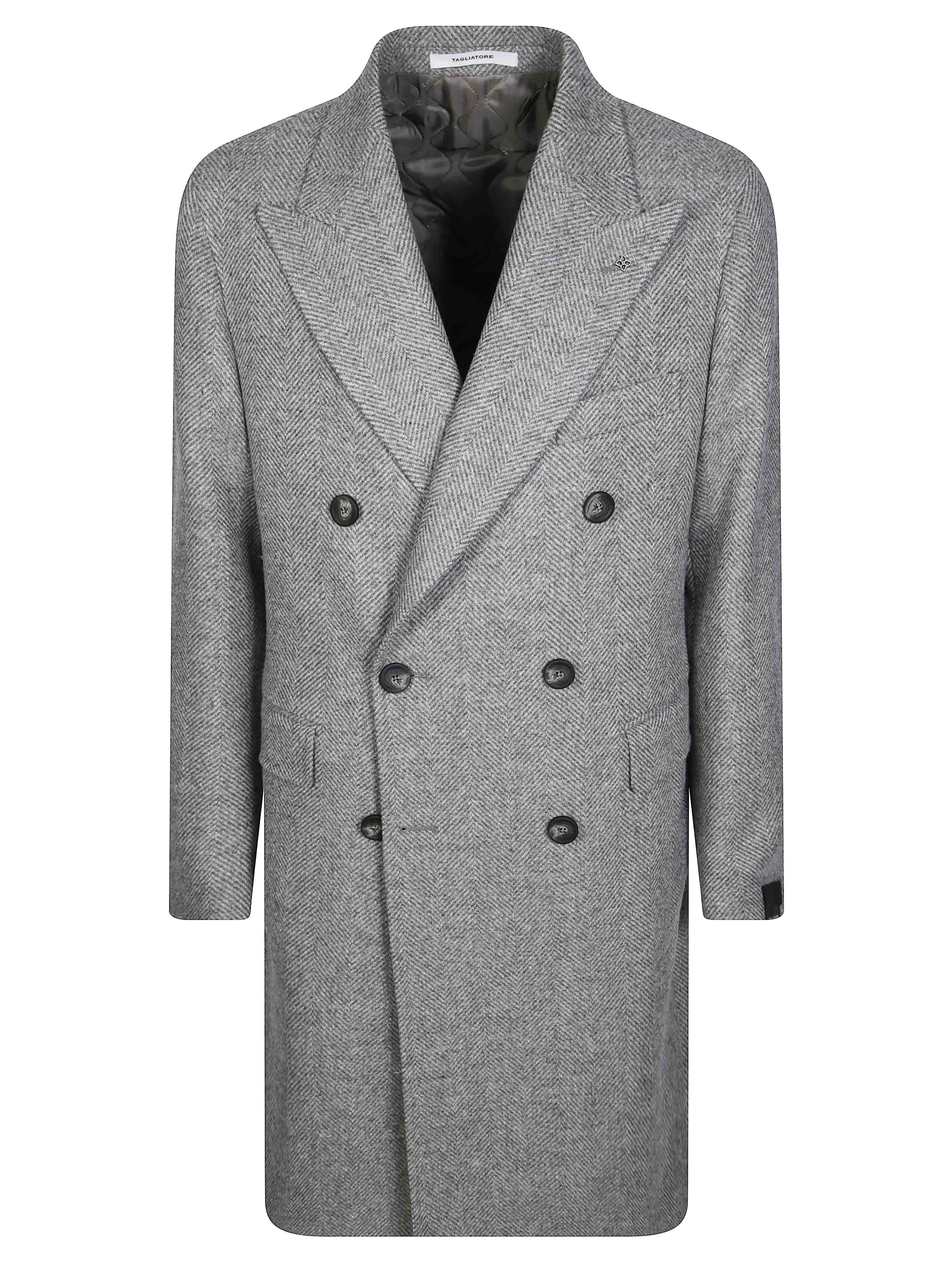 Men's Unlined Overcoat with Structured Draping