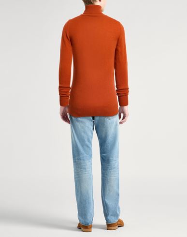 Man Turtleneck Rust Size S Cashmere