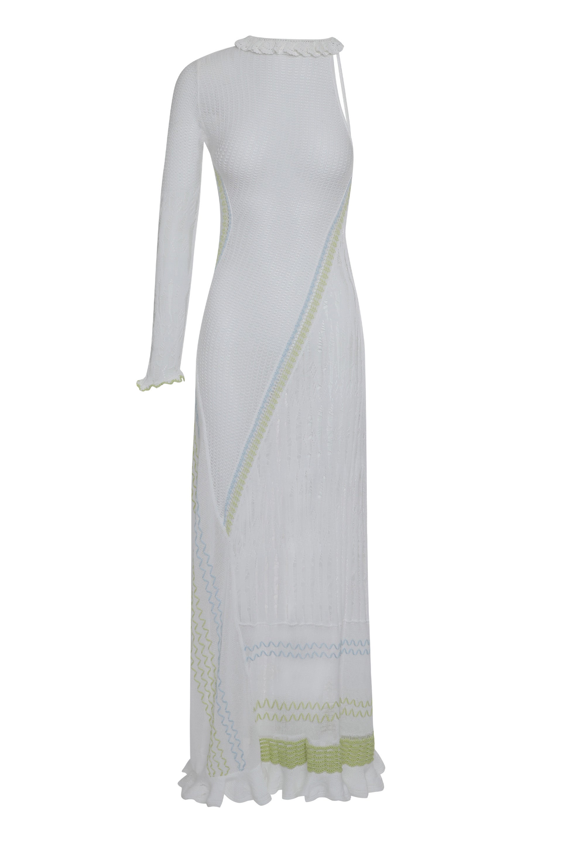 Bianca One-shoulder Open-back Maxi Dress