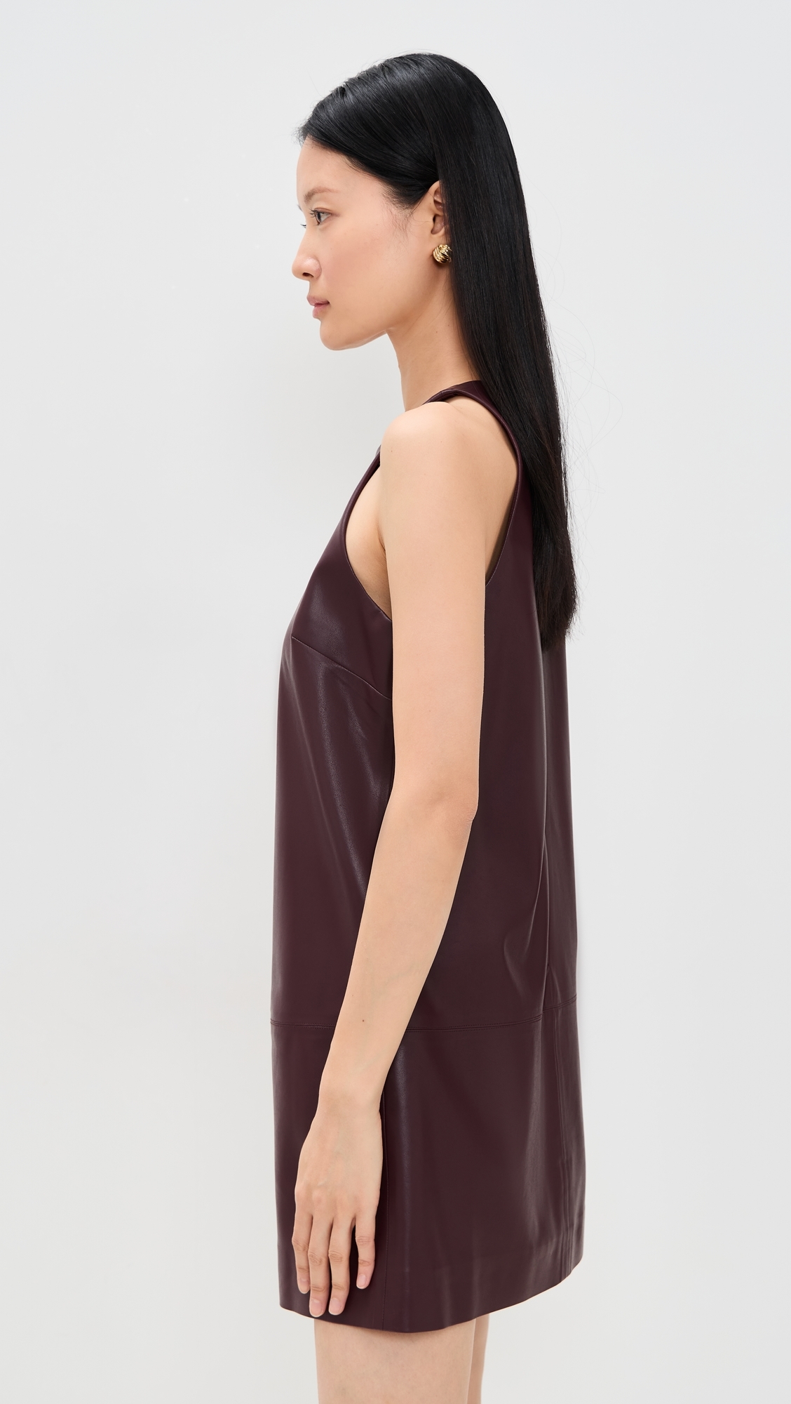 Molly Faux Leather Dress Chocolate