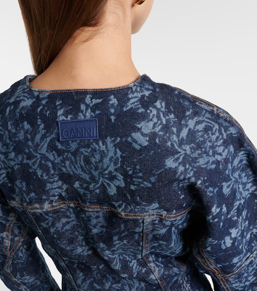 Ganni Printed denim jacket