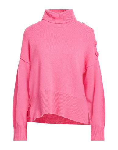 Woman Turtleneck Pink Size XS Wool, Cashmere