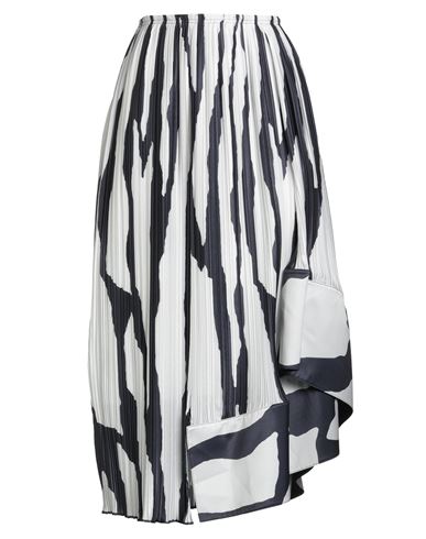 Woman Midi skirt White Size 4 Polyester