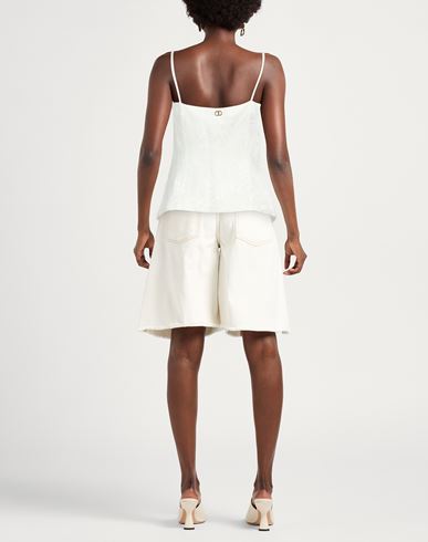 Woman Top White Size 4 Viscose, Linen