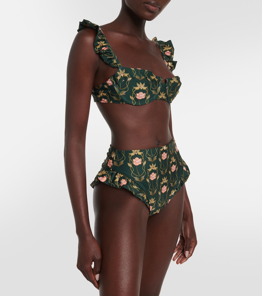 Kiwi Esoterico floral bikini top