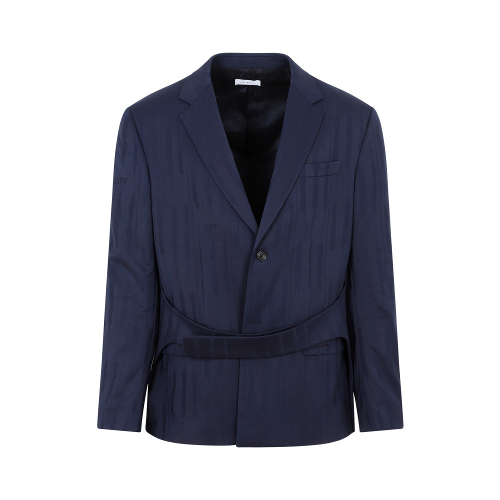 Navy Blue Shibori Relaxed Jacket