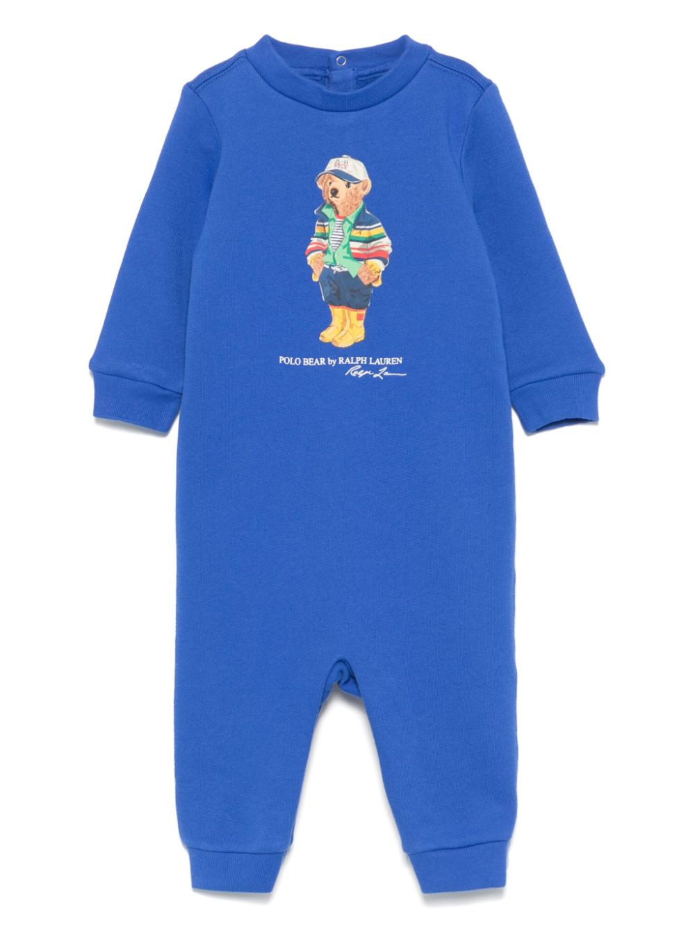 Polo Bear-motif romper - Blue