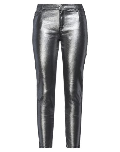 Woman Pants Silver Size 25 Cotton, Polyester, Viscose, Elastane