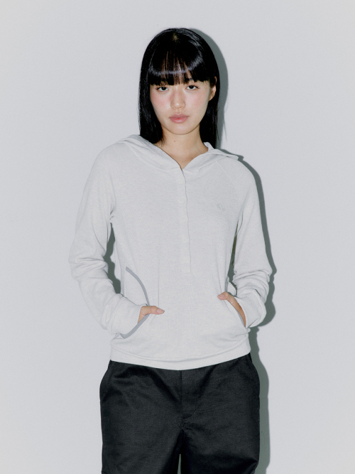 WAFFLE HENLEY HOODIE