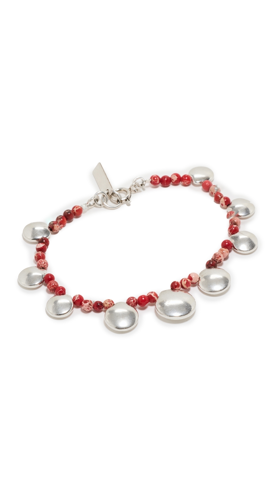 Thin Bracelet Rio Red/Silver One Size