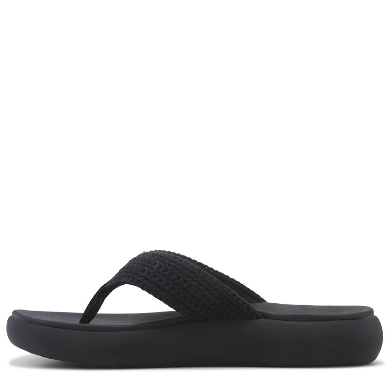 Women's Asana Luxe Flip Flop Sandals (Black)