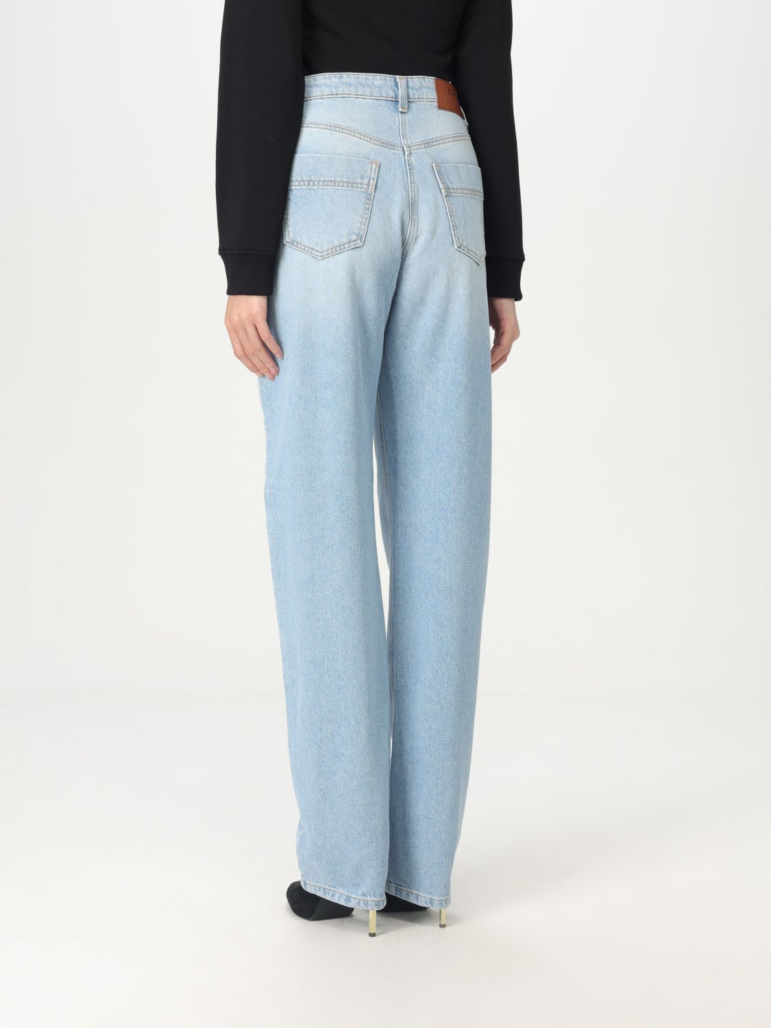 Pants ELISABETTA FRANCHI Woman color Gnawed Blue