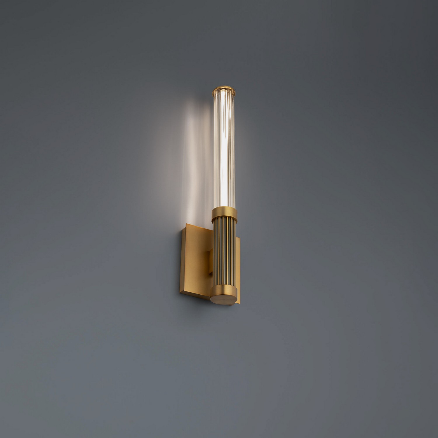Aged Brass LED Wall Sconce from the Ribeye Collection