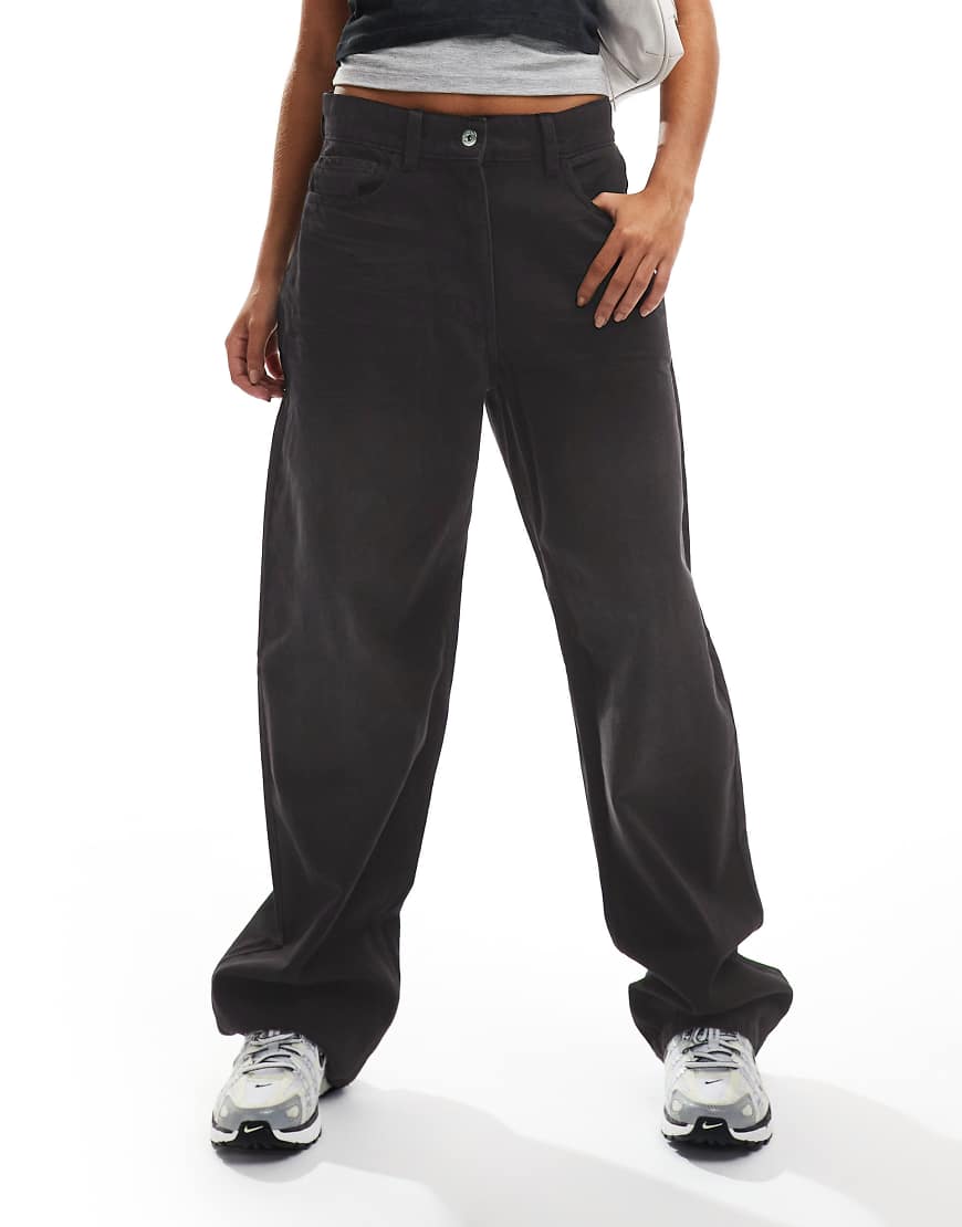 COLLUSION X001 antifit jeans in washed black - BLACK