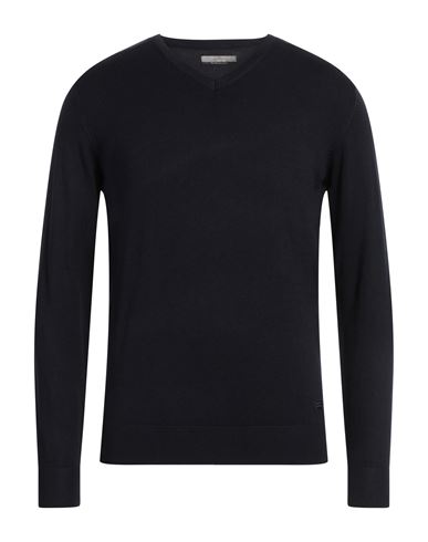 Jeans Man Sweater Midnight blue Size L Viscose, Nylon