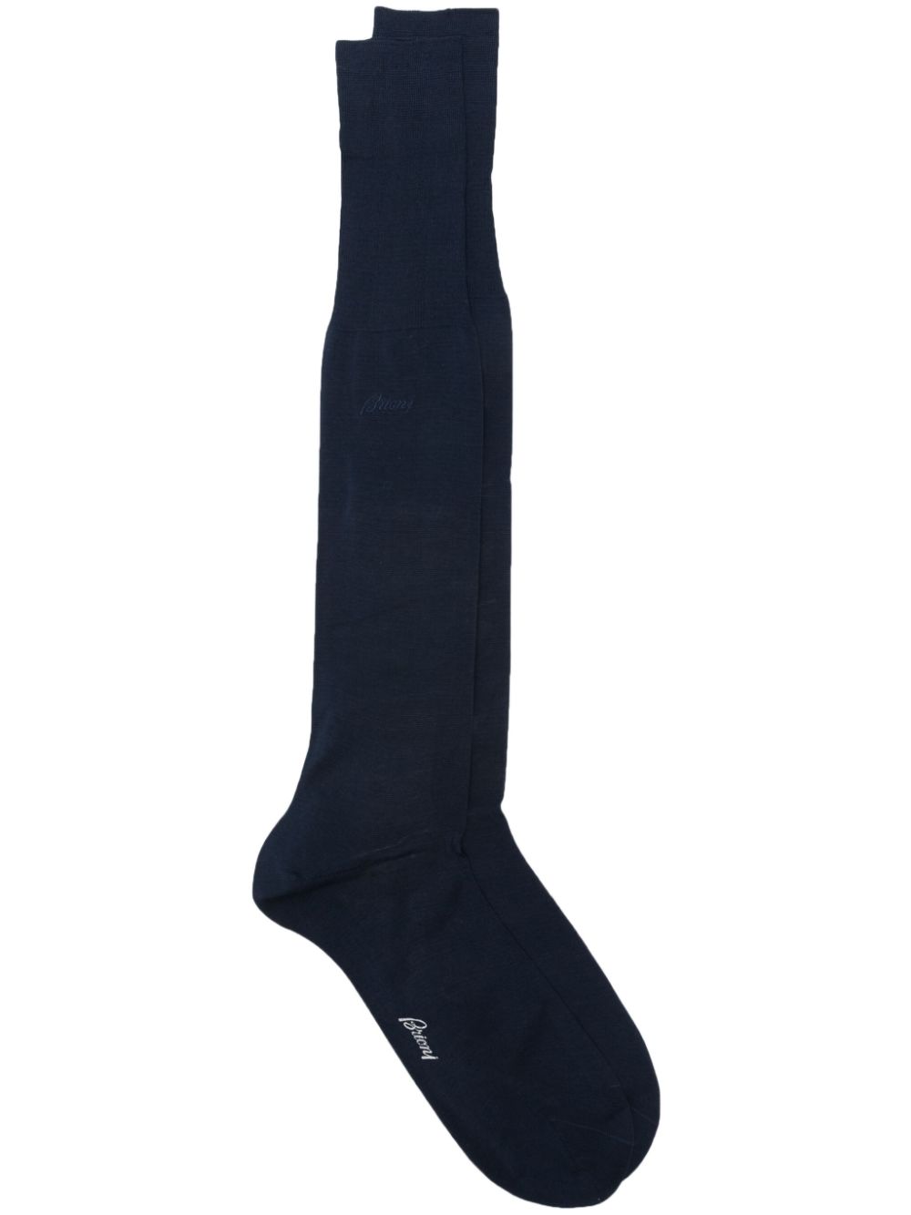 Logo-embroidered socks - Blue