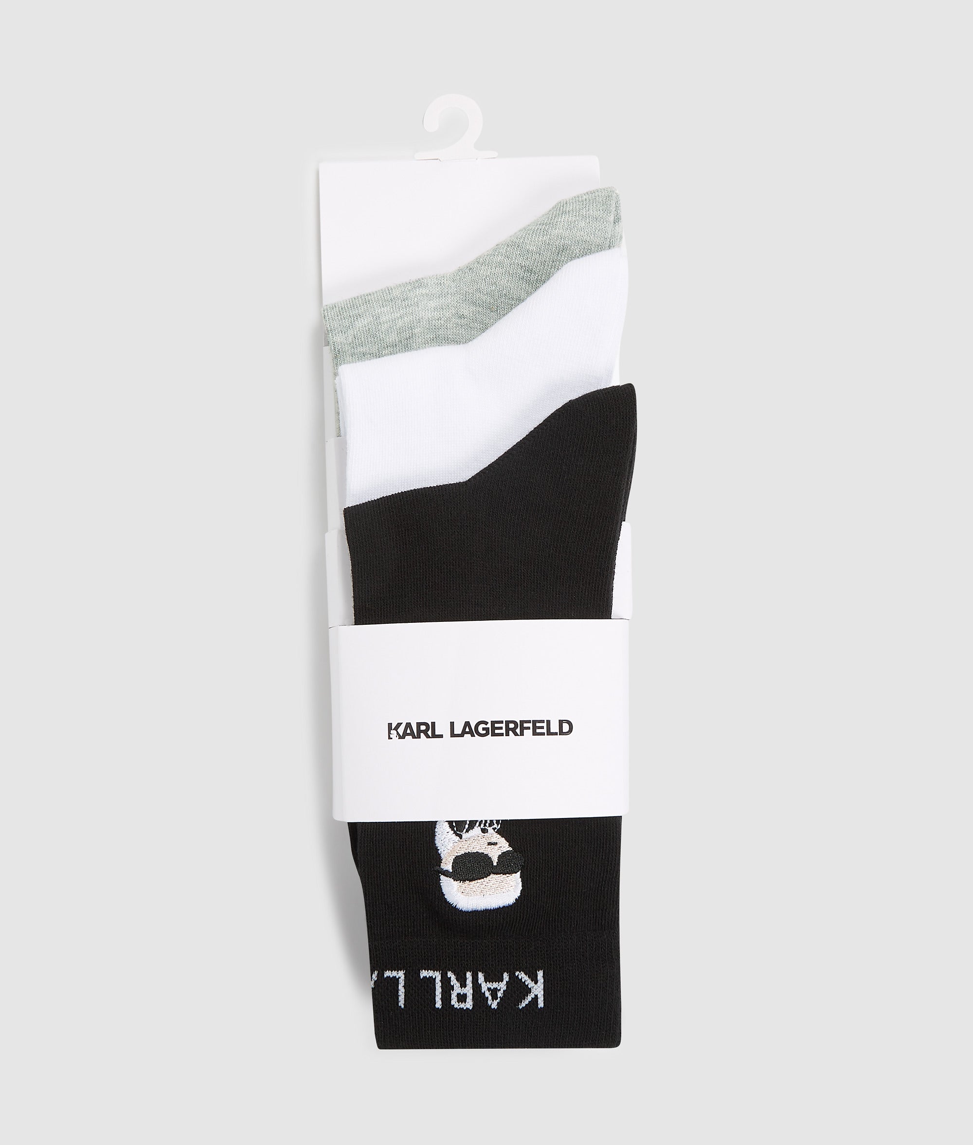 Karl Lagerfeld - Ikon-socken – -pack, Damen, Schwarz/weiss/grau, Größe