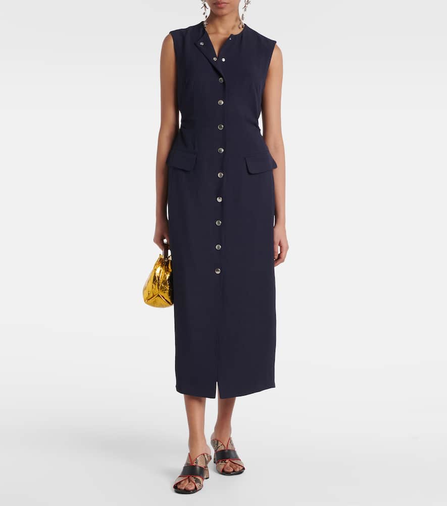 Gabardine midi dress